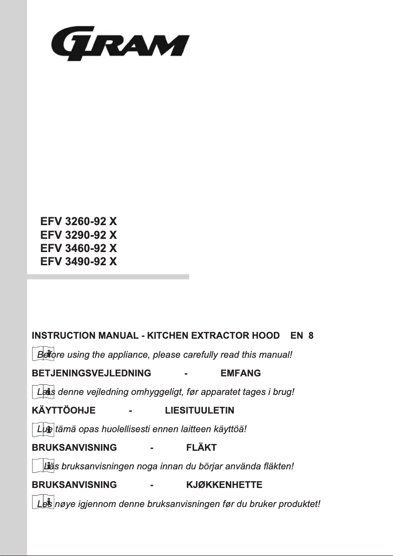 Image de la première page du manuel de l'appareil EFV 3460-92 X