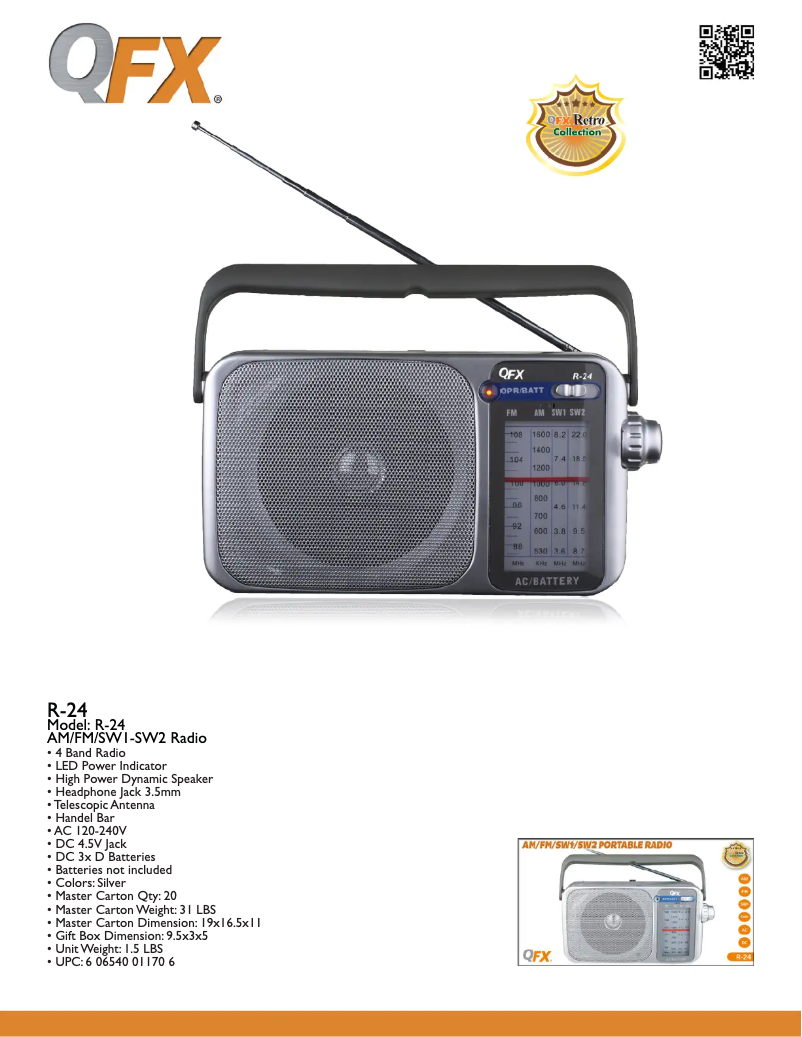 Image de la première page du manuel de l'appareil R-24