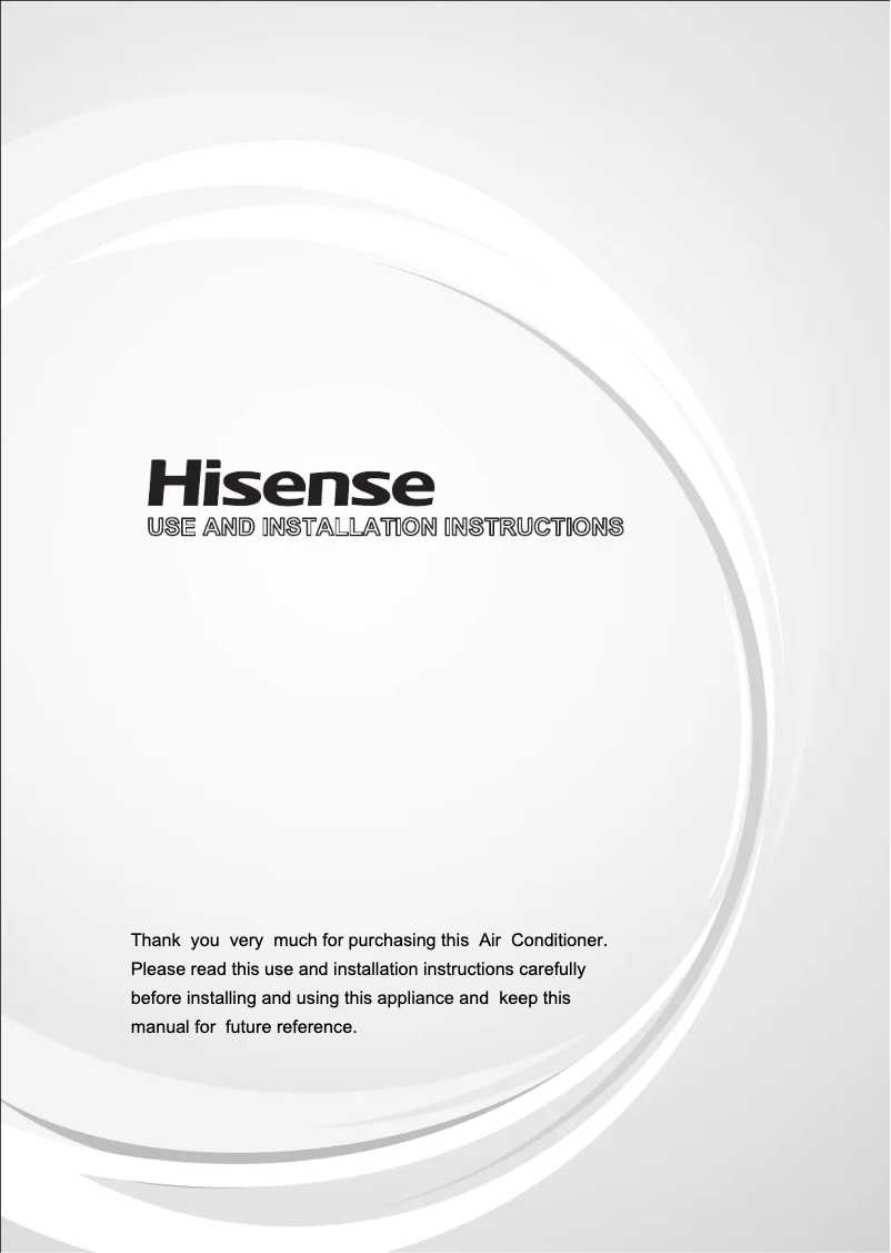 Page n°1 - Manuel utilisateur Hisense HSA35R