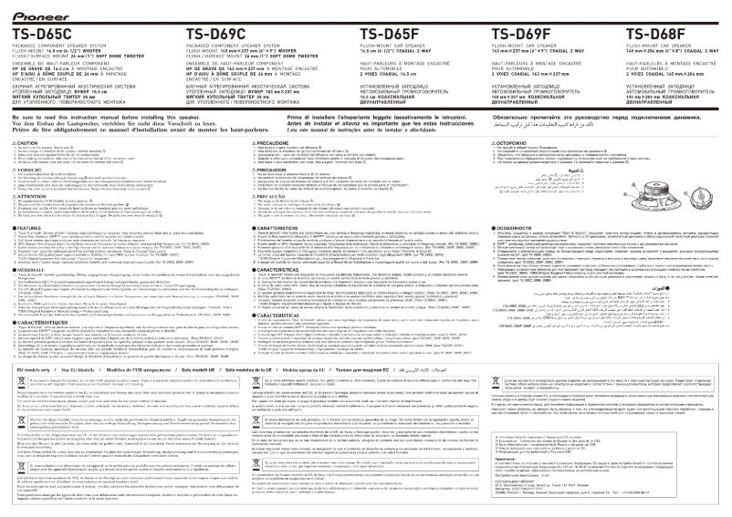 Page n°1 - Manuel utilisateur Pioneer TS-D65F