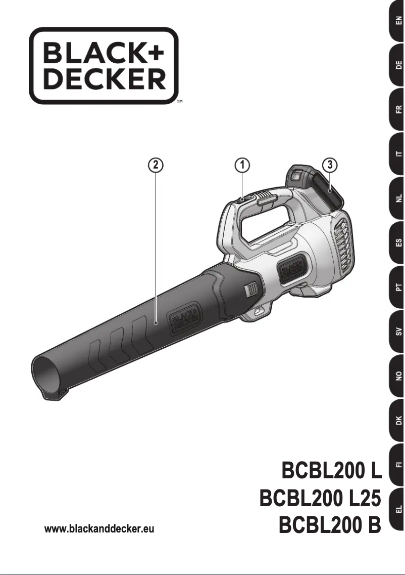 Image de la première page du manuel de l'appareil BCBL200B