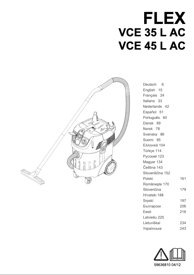 Page n°1 - Manuel utilisateur Kärcher VCE 45 L AC Flex