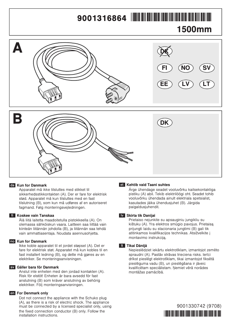 Page n°1 - Guide d'installation Neff E1CCE4AN1
