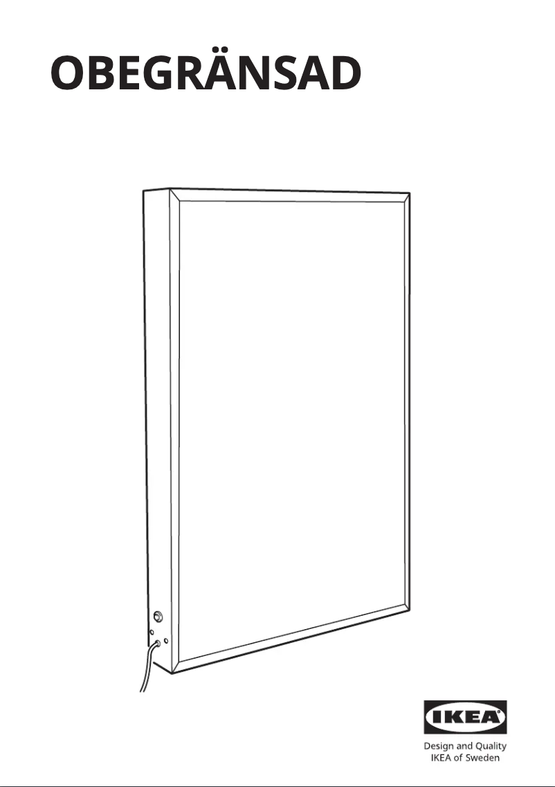 Page 1 de la notice Manuel utilisateur Ikea OBEGRÄNSAD 405.262.51