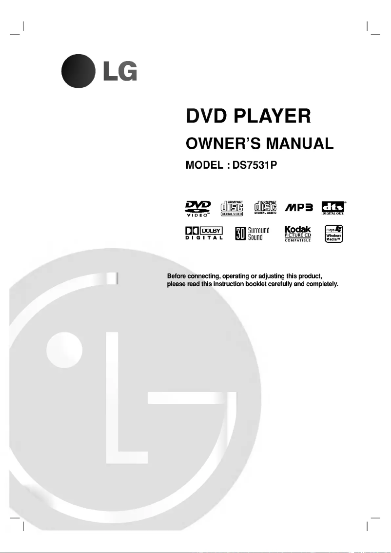 Page n°1 - Manuel utilisateur LG DS7531P