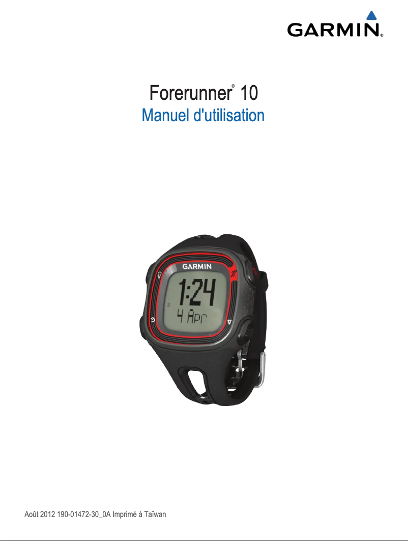 Page n°1 - Manuel utilisateur Garmin Forerunner 10