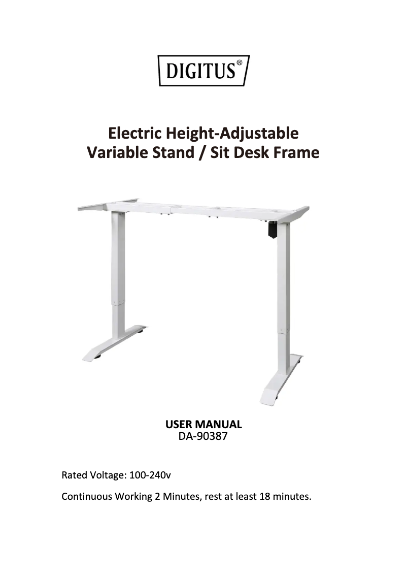 Page 1 de la notice Manuel utilisateur Digitus DA-90387