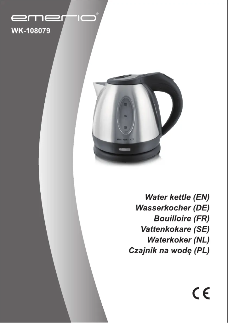 Image de la première page du manuel de l'appareil WK-108079