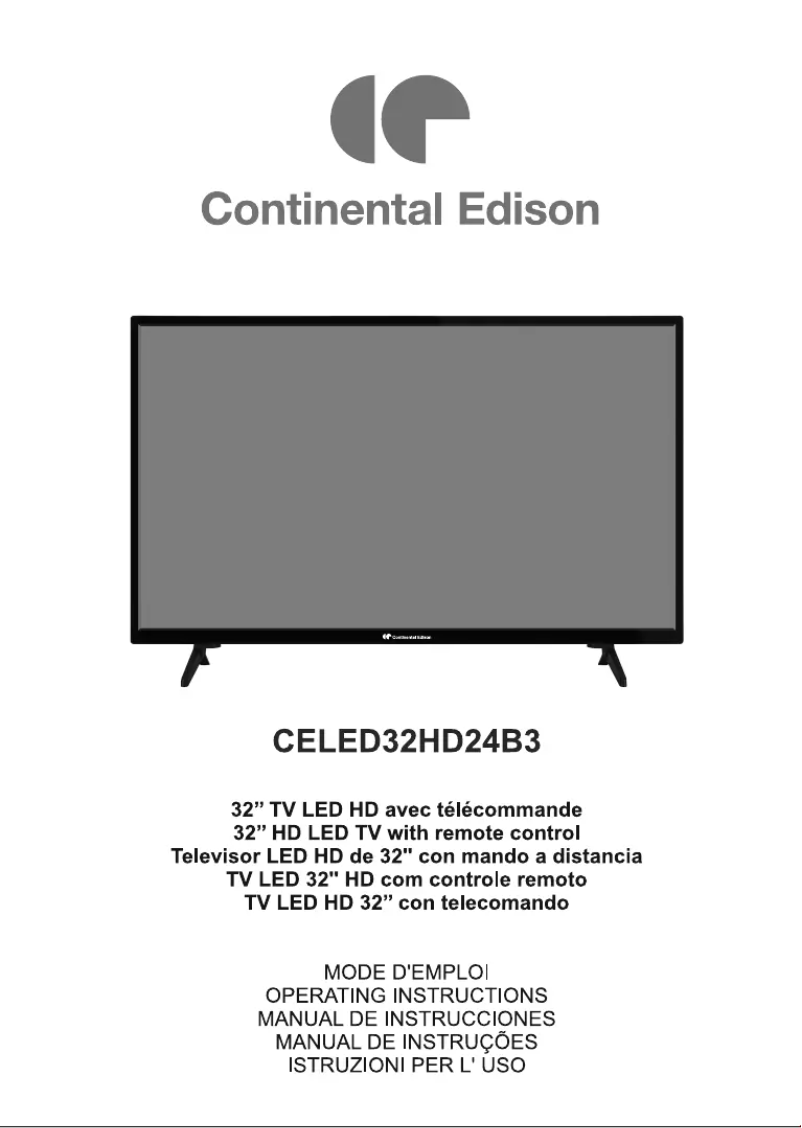 Page 1 de la notice Guide d'installation Continental Edison CELED32SAHD24B3
