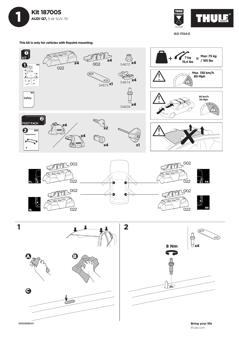 Image de la première page du manuel de l'appareil Kit 187005