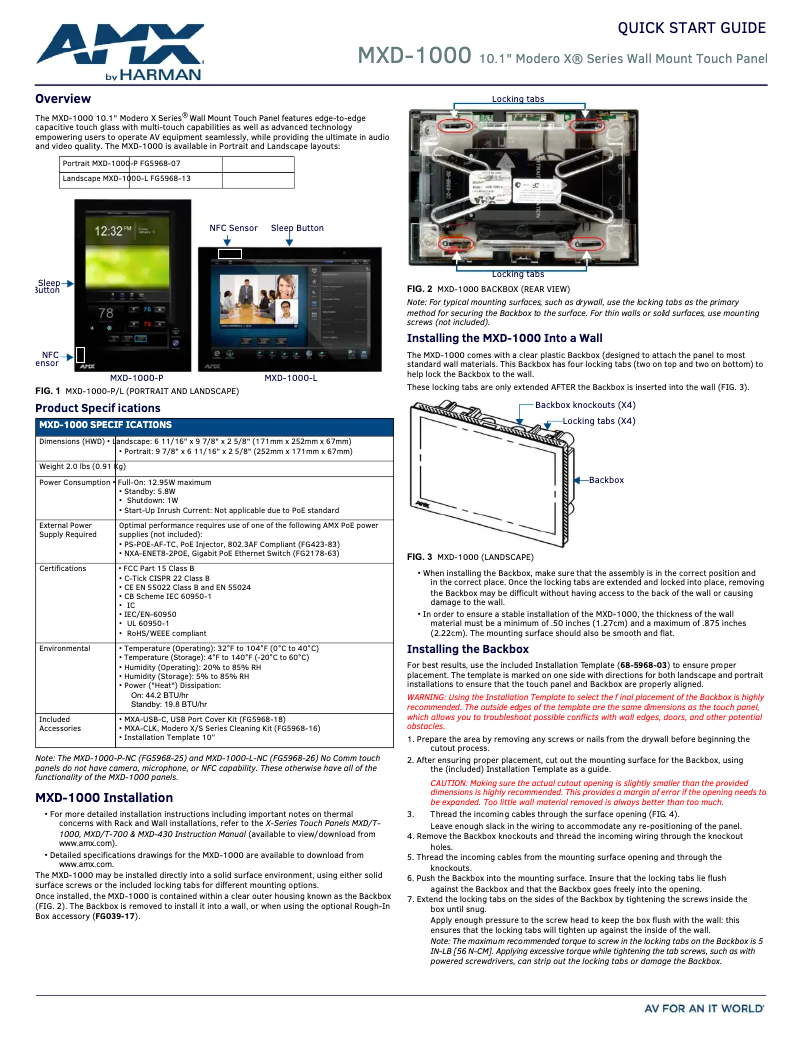 Image de la première page du manuel de l'appareil MXD-1000