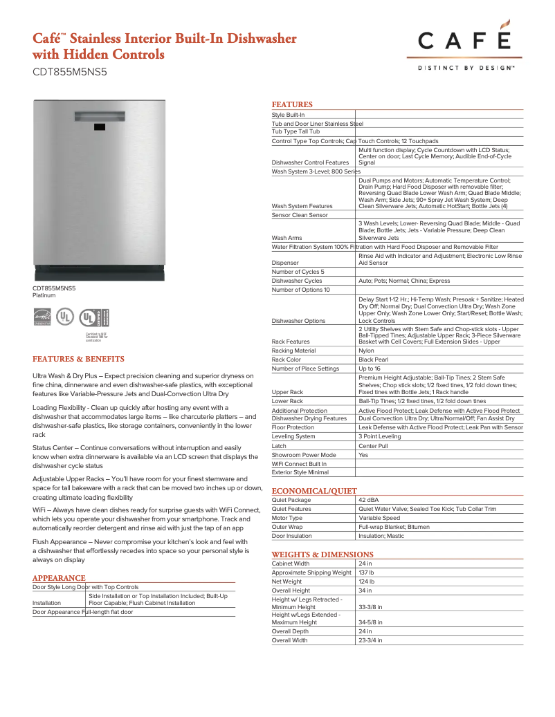 Image de la première page du manuel de l'appareil Café CDT855M5NS5