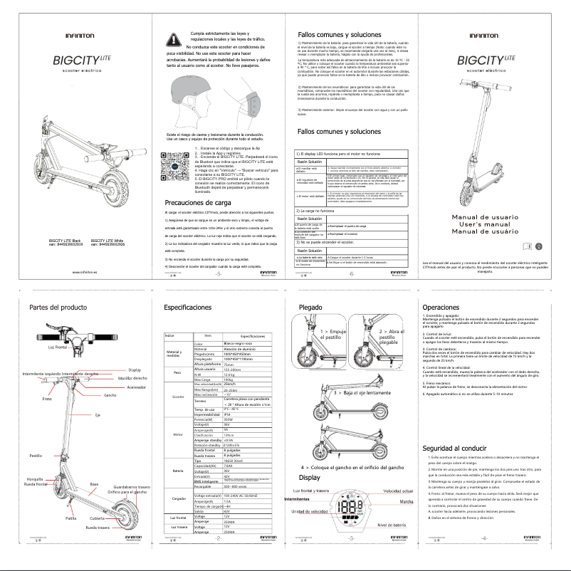 Page n°1 - Manuel utilisateur Infiniton BIGCITY Lite
