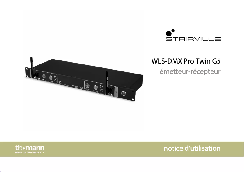 Image de la première page du manuel de l'appareil WLS-DMX Pro Twin G5