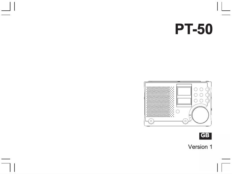 Page n°1 - Manuel utilisateur Sangean PT-50