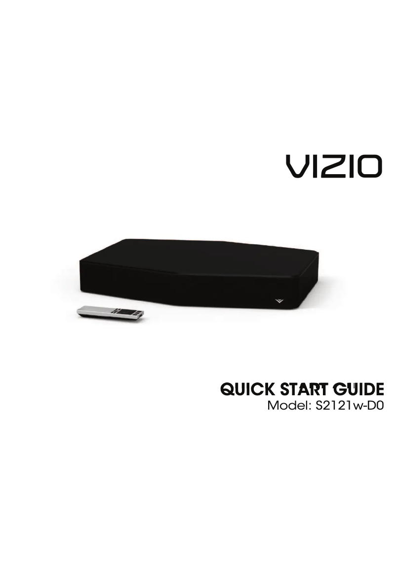 Page n°1 - Manuel utilisateur VIZIO S2121w-D0
