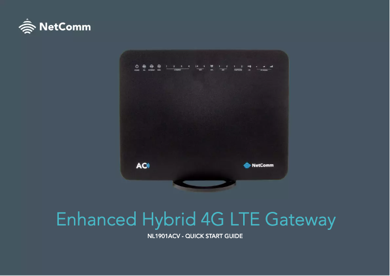 Page 1 de la notice Manuel utilisateur Netcomm NL1901ACV
