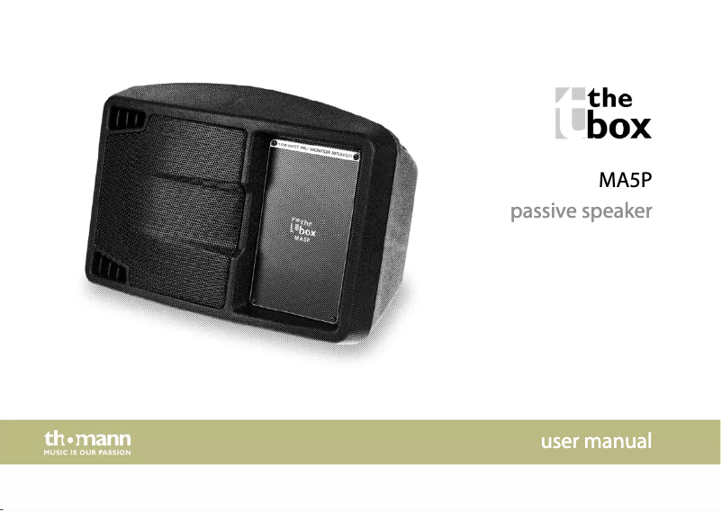 Page n°1 - Manuel utilisateur The Box MA5P