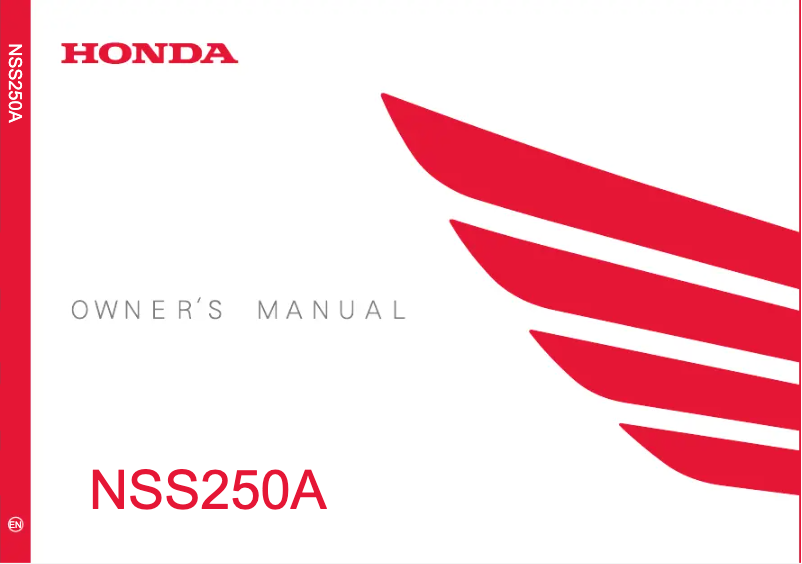 Página 1 del manual Manual de usuario Honda Reflex NSS250A (2021)