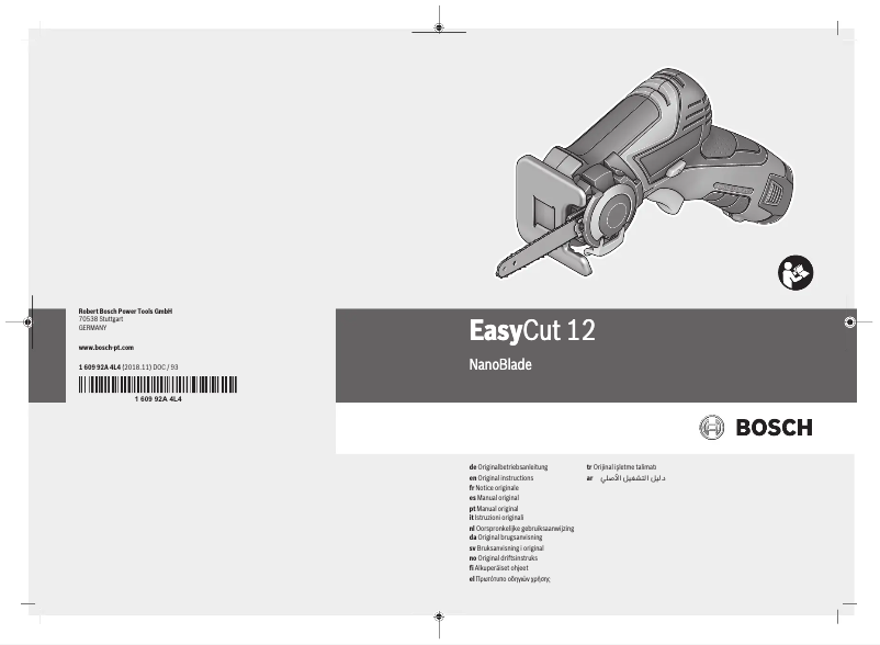 Imagen de la primera página del manual del dispositivo EasyCut 12