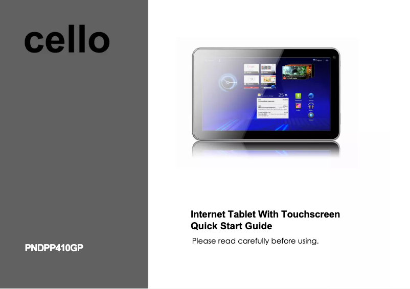 Image de la première page du manuel de l'appareil PNDPP410GP