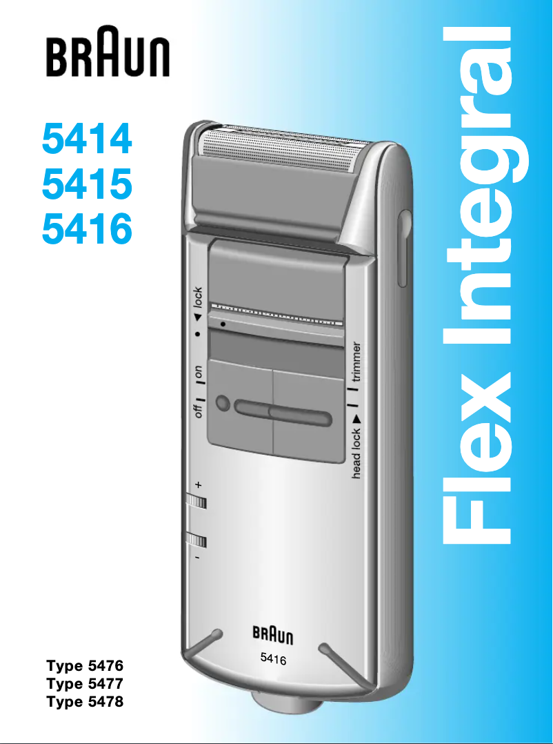 Page n°1 - Manuel utilisateur Braun Flex Integral 5416
