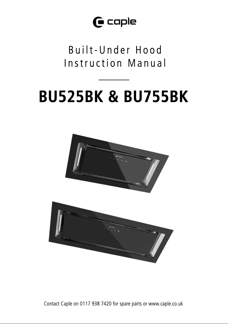 Image de la première page du manuel de l'appareil BU755BK