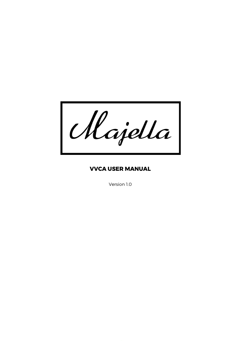 Image de la première page du manuel de l'appareil VVCA