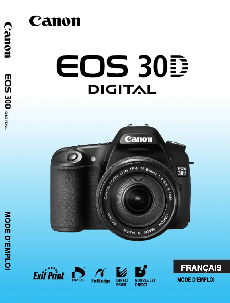 Page n°1 - Manuel utilisateur Canon EOS 30D