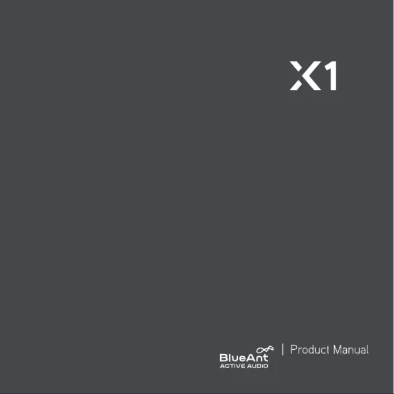 Page n°1 - Manuel utilisateur BlueAnt X1