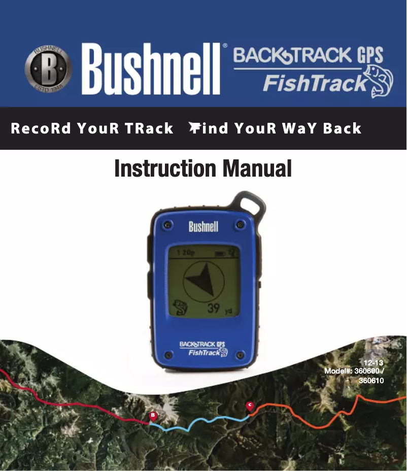 Image de la première page du manuel de l'appareil BackTrack FishTrack