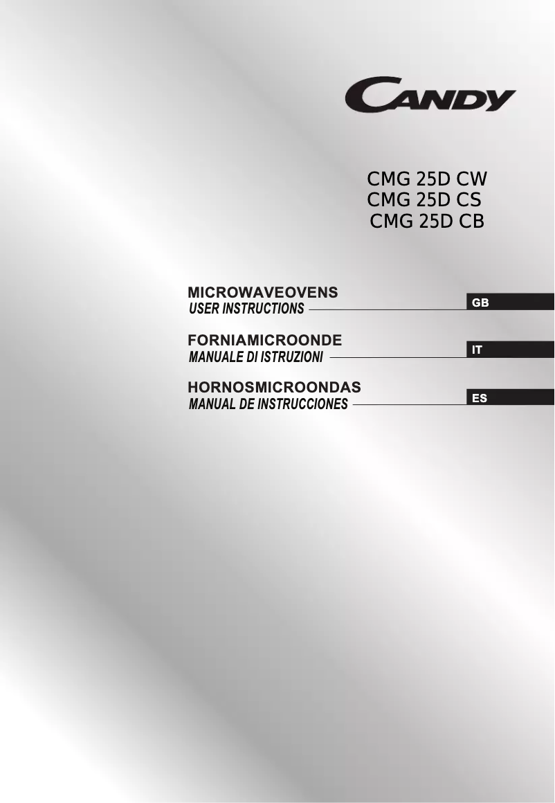 Image de la première page du manuel de l'appareil CMG 25D CB