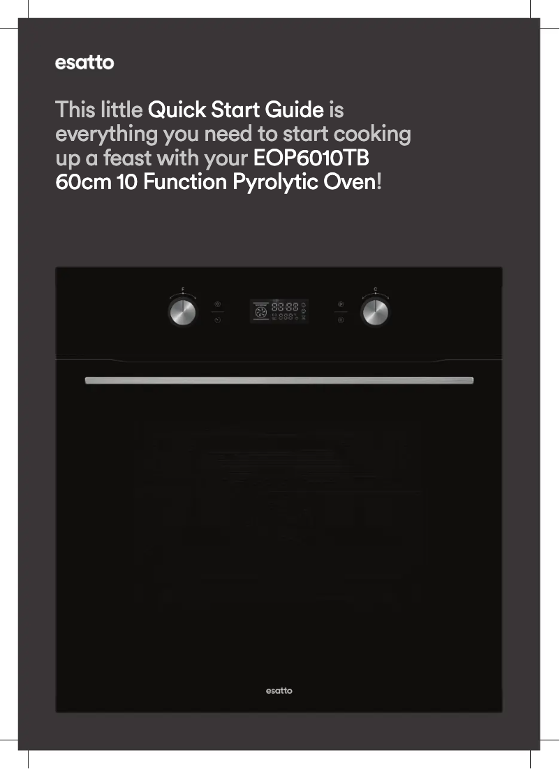Page 1 de la notice Guide de démarrage rapide Esatto EOP6010TB