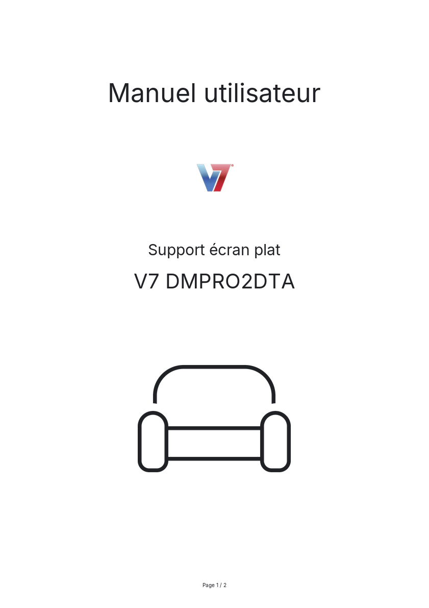 Page n°1 - Manuel utilisateur V7 DMPRO2DTA