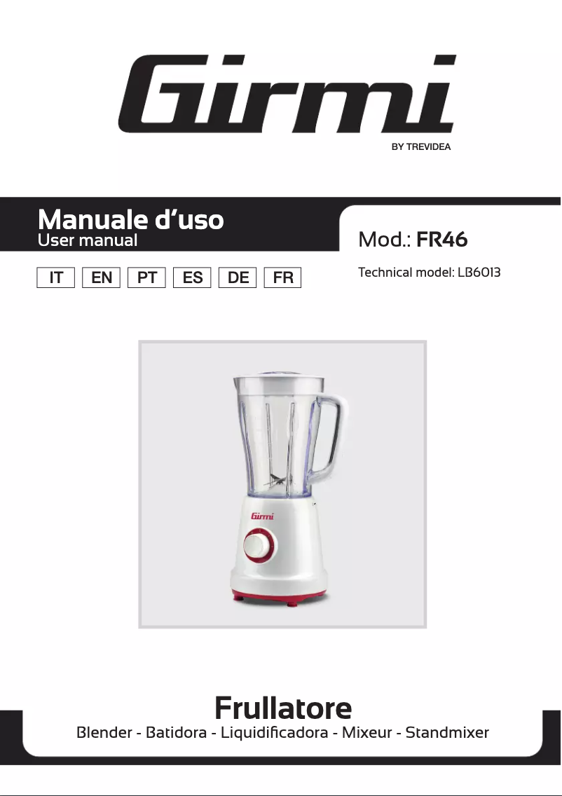 Page n°1 - Manuel utilisateur Girmi FR46