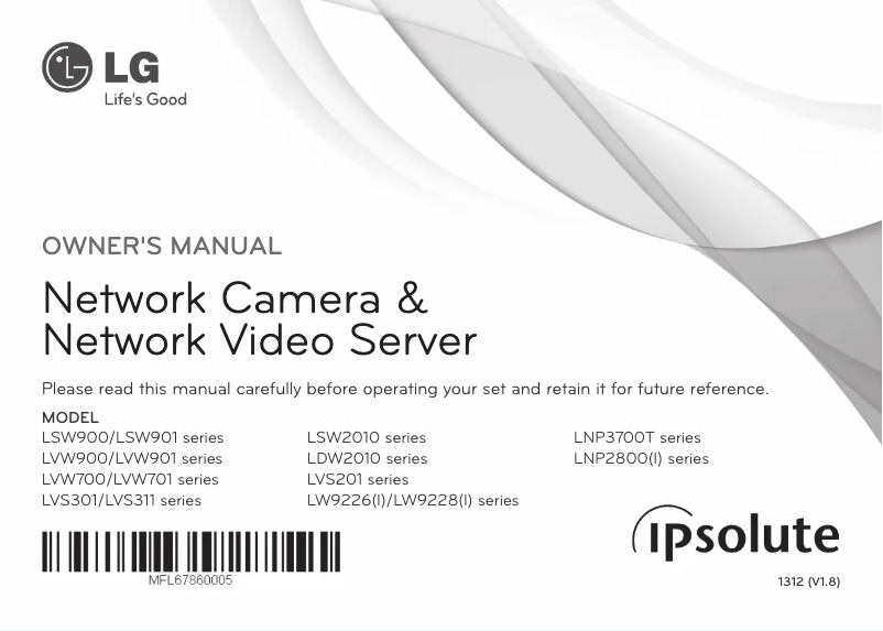Page n°1 - Manuel utilisateur LG LVW900P
