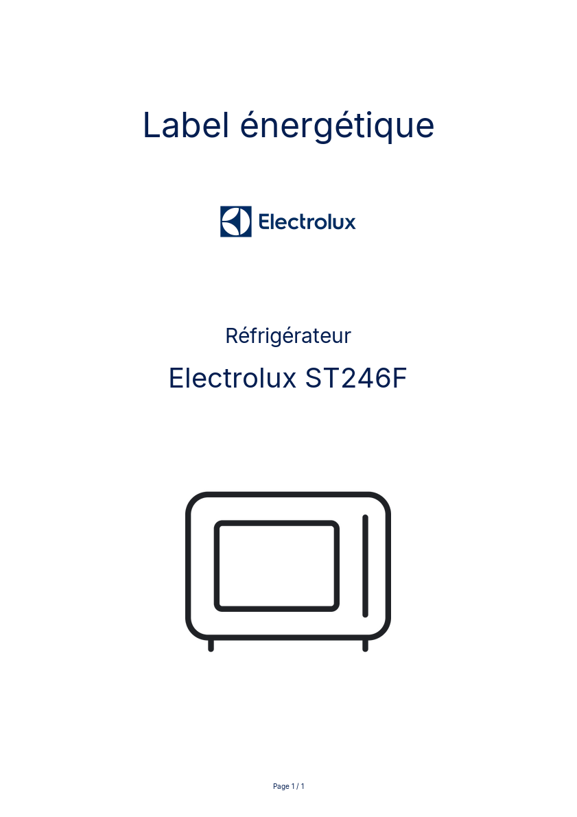 Image de la première page du manuel de l'appareil ST246F