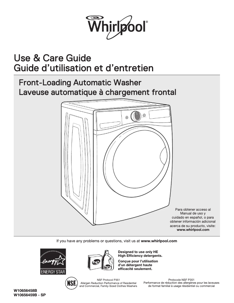 Page n°1 - Manuel utilisateur Whirlpool WFW87HEDW