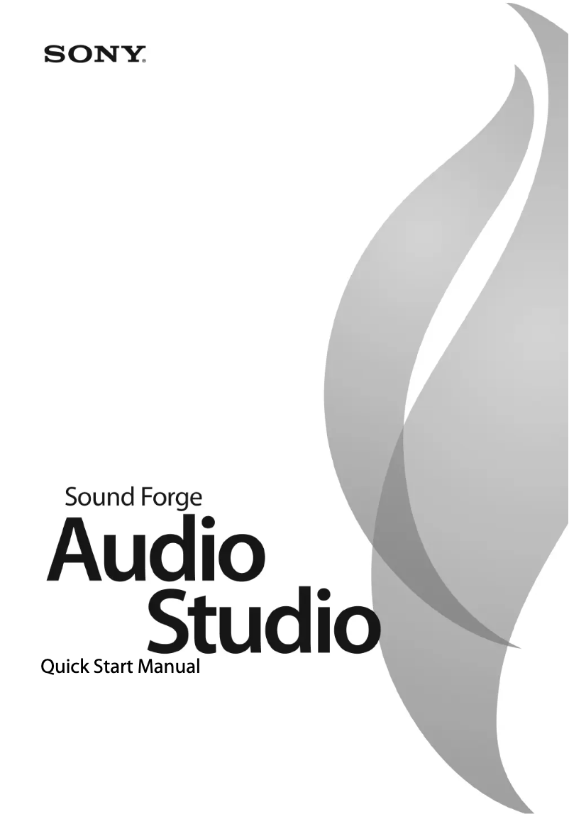 Image de la première page du manuel de l'appareil Sound Forge Audio Studio 9
