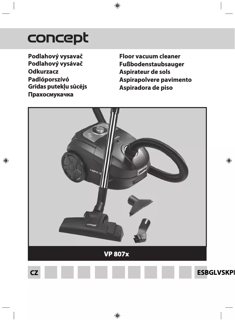 Page n°1 - Manuel utilisateur Concept VP8073