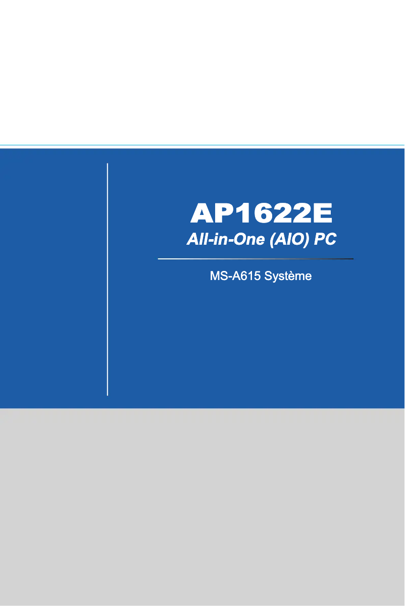 Imagen de la primera página del manual del dispositivo Wind Top AP1622ET