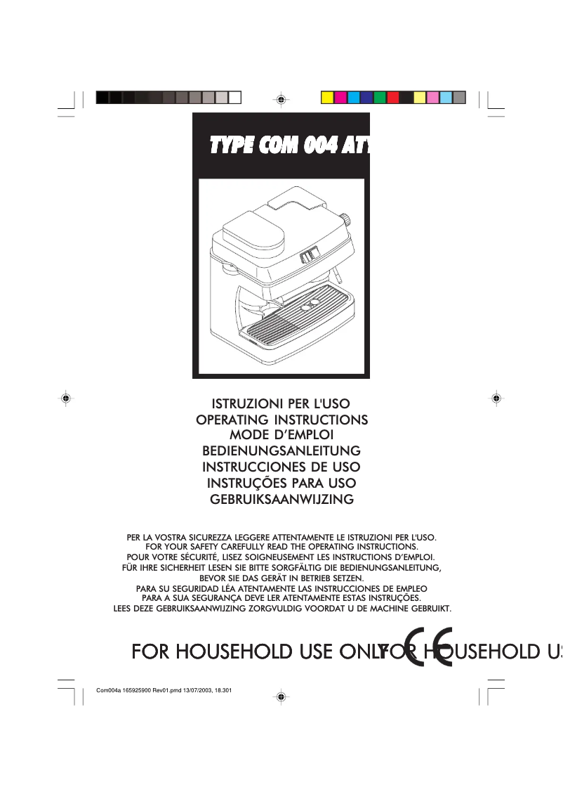 Page n°1 - Manuel utilisateur Philips Saeco Via Veneto