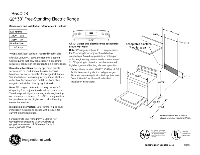 Imagen de la primera página del manual del dispositivo JB640DRCC