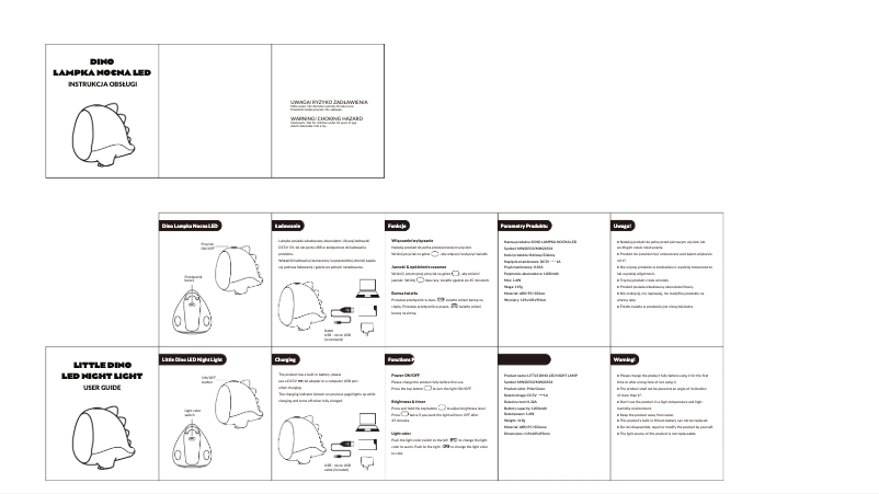 Page 1 de la notice Manuel utilisateur Ecolight Dino