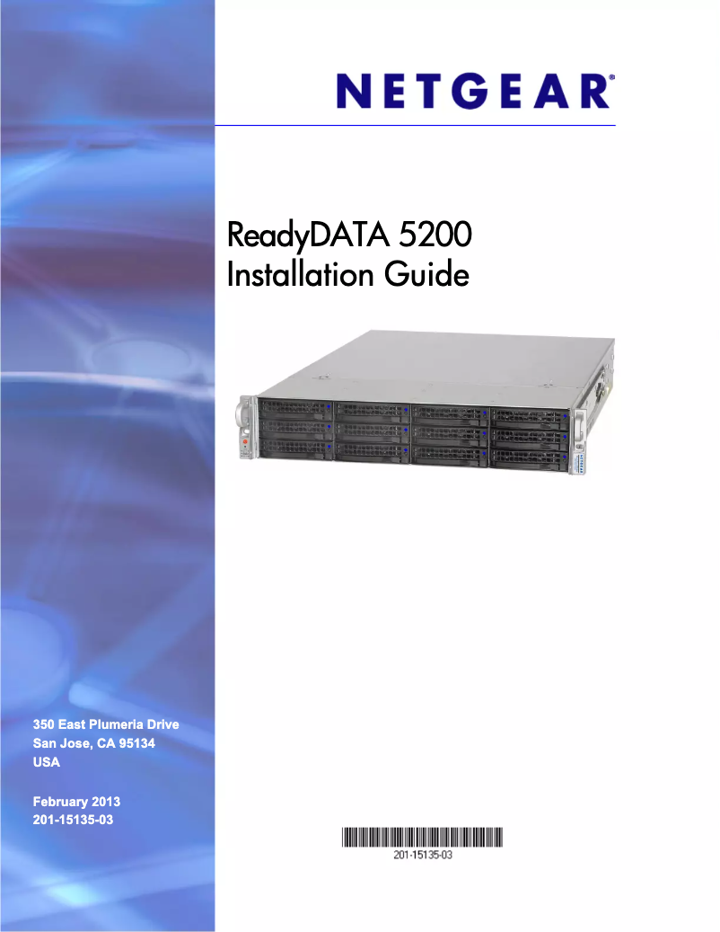 Page n°1 - Guide d'installation Netgear ReadyData EDA4000