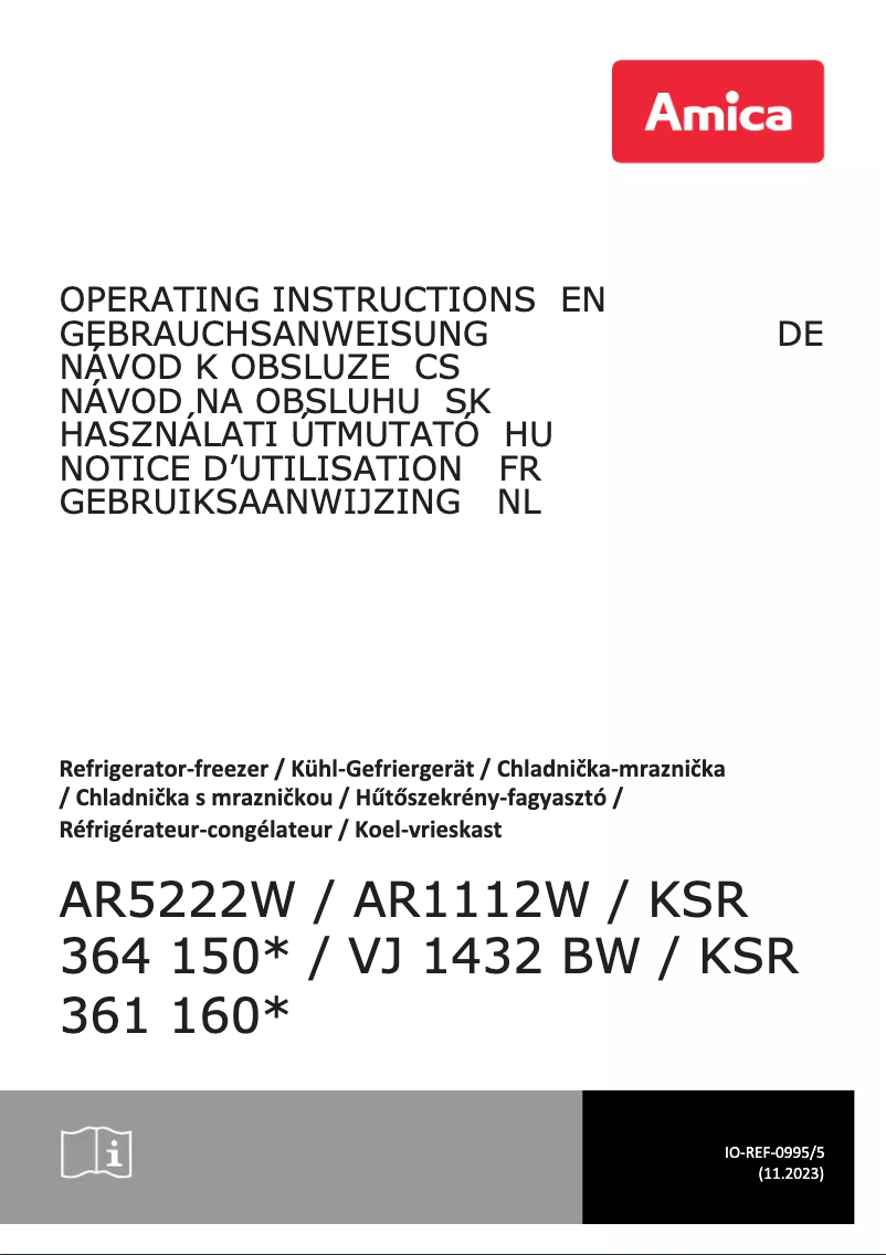 Page 1 of the manual User Manual Amica KSR 361 160 R