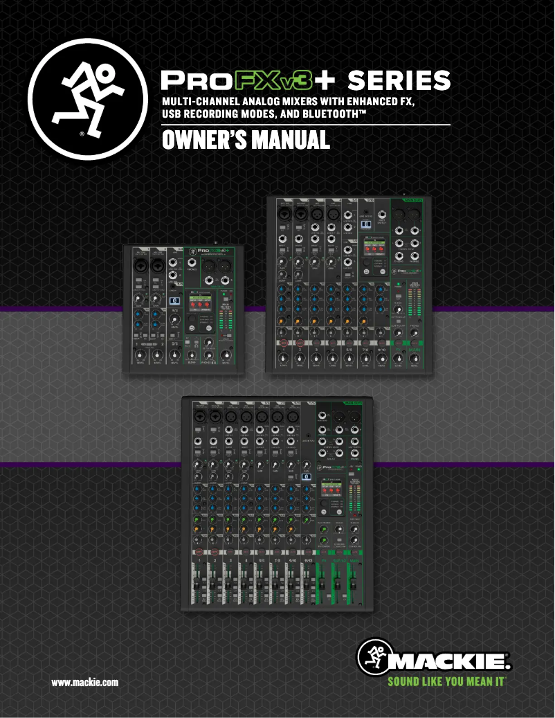 Image de la première page du manuel de l'appareil ProFX6v3+