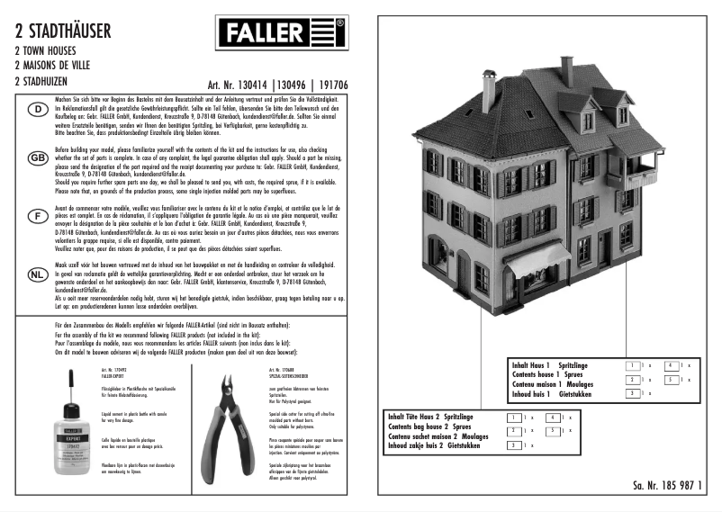 Page n°1 - Manuel utilisateur Faller 130414