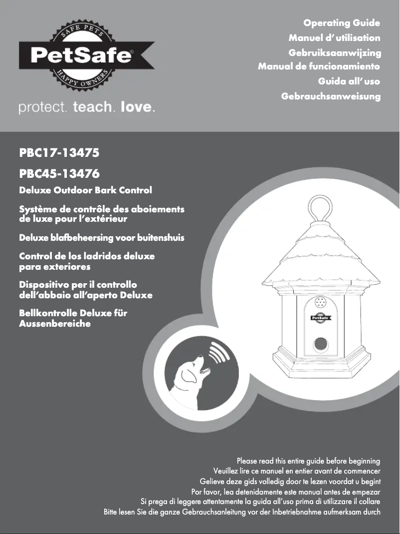 Page n°1 - Manuel utilisateur PetSafe PBC17-13475