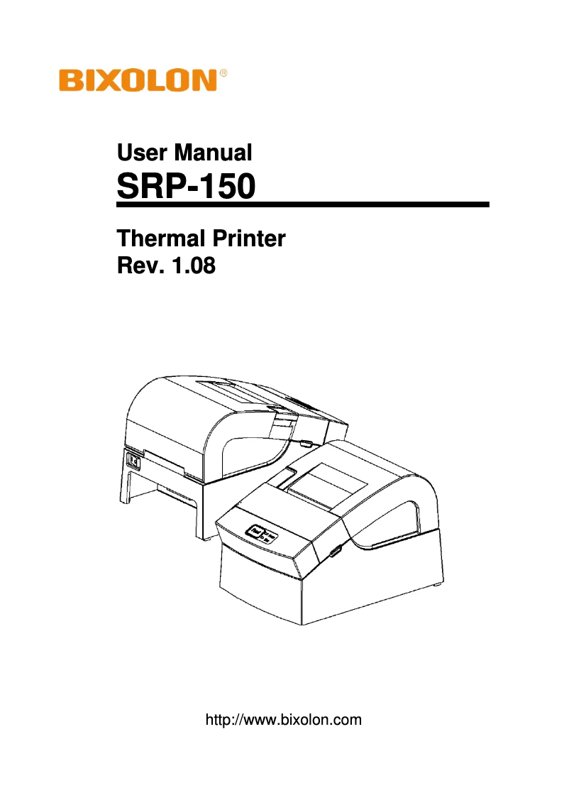 Página 1 del manual Manual de usuario Bixolon SRP-150